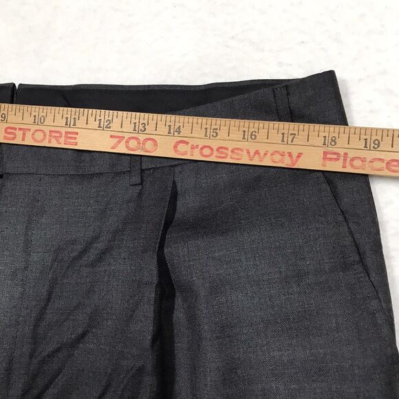 CORNELIANI Forro Pants Men Black 54(36x32) 100% Pure Virgin Wool Cuffed Dress - Picture 6 of 15